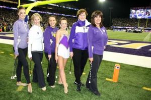 Former UW feature twirlers - from the 1960s to present day! Photo courtesy of Louis Figueroa.