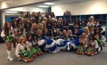 The #83SeaGals at their 30-Year Reunion with the 2013 Sea Gals in their locker room 11-3-13.